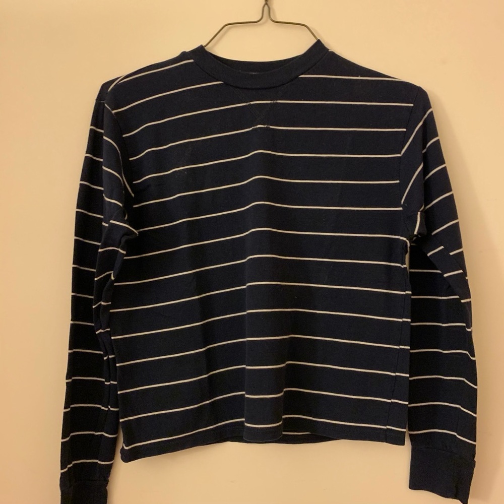 Brandy Melville Navy Stripe Long Sleeve